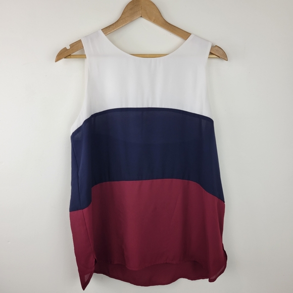 FAITH AND JOY | Color Block Sleeveless Blouse PL - Picture 8 of 8